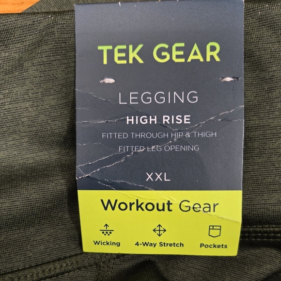Trek Gear NWT Green Leggings Size XXL - Picture 5 of 7
